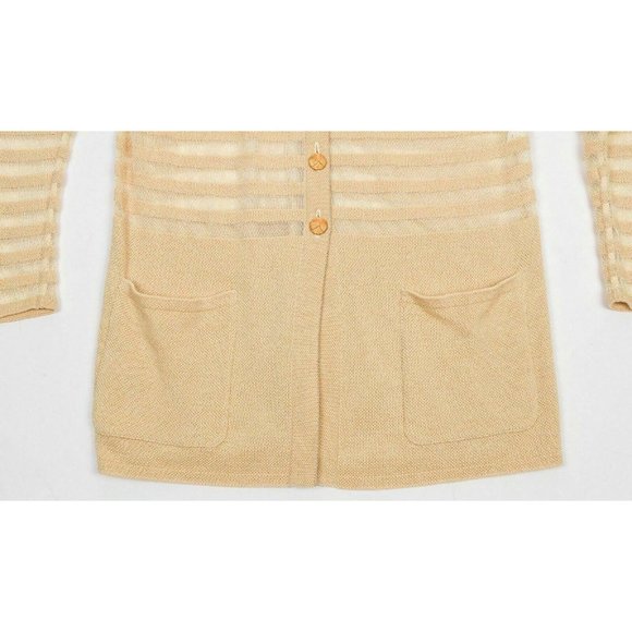 Escada Margaretha Ley Wool Silk Blend Gold Shimmer - Picture 3 of 7